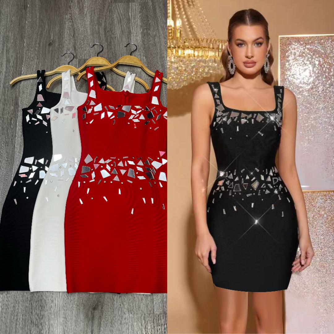 598 Sleeveless Bandage Mini Dress