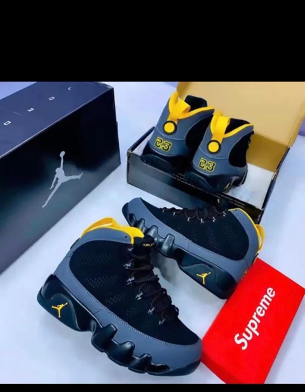 Jordan 9 - Charcoal Anniversary Yellow