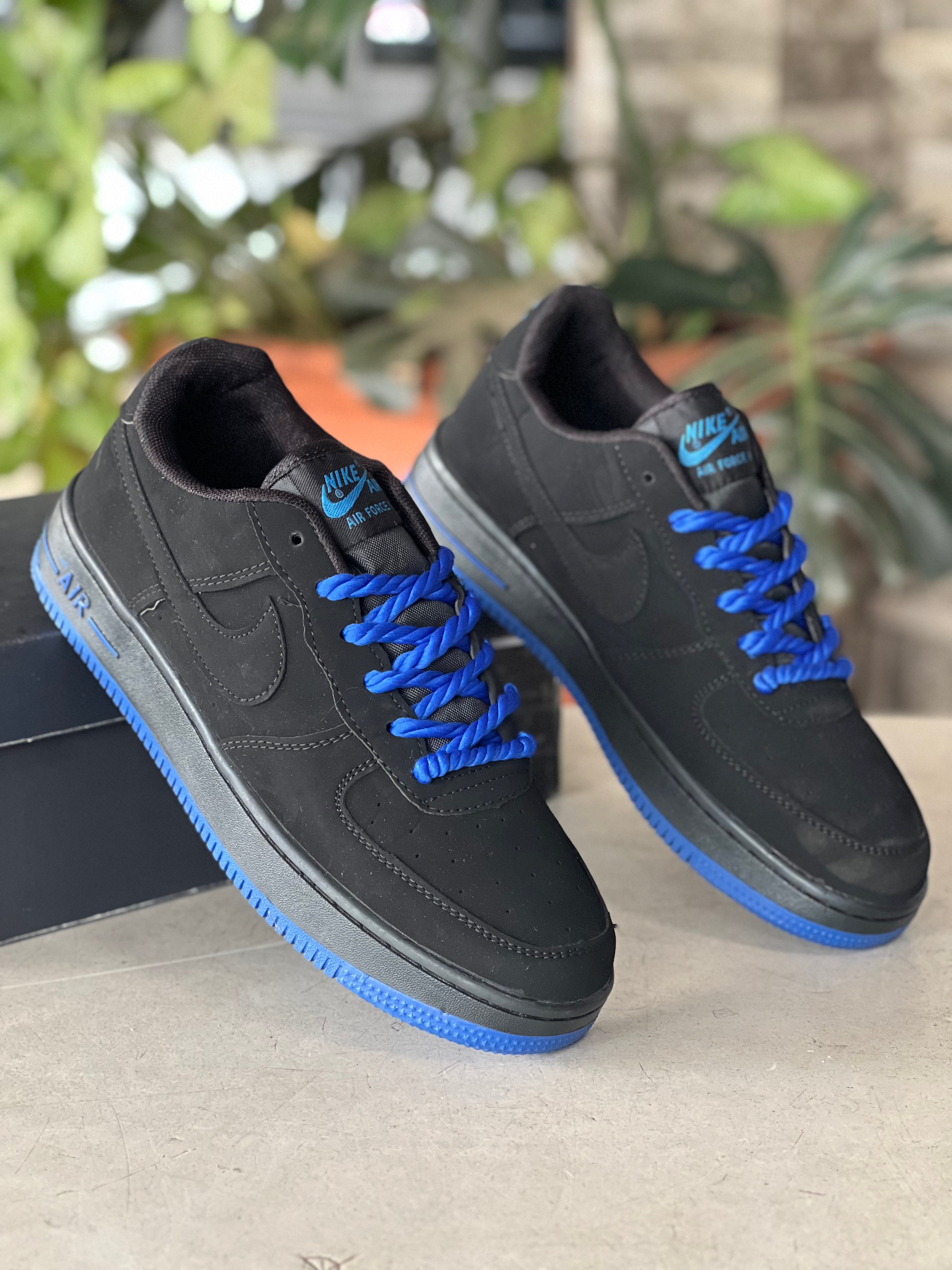 Nike Airforce Multicolor Suede Sneakers - Blue