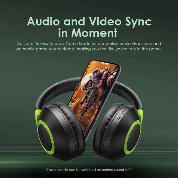 oraimo BoomPop 2 ENC Over-Ear Wireless Headphones