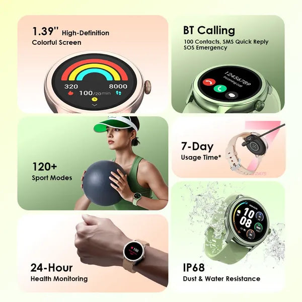 oraimo Watch 2R Colorful 1.39" TFT IP68 Smart Watch
