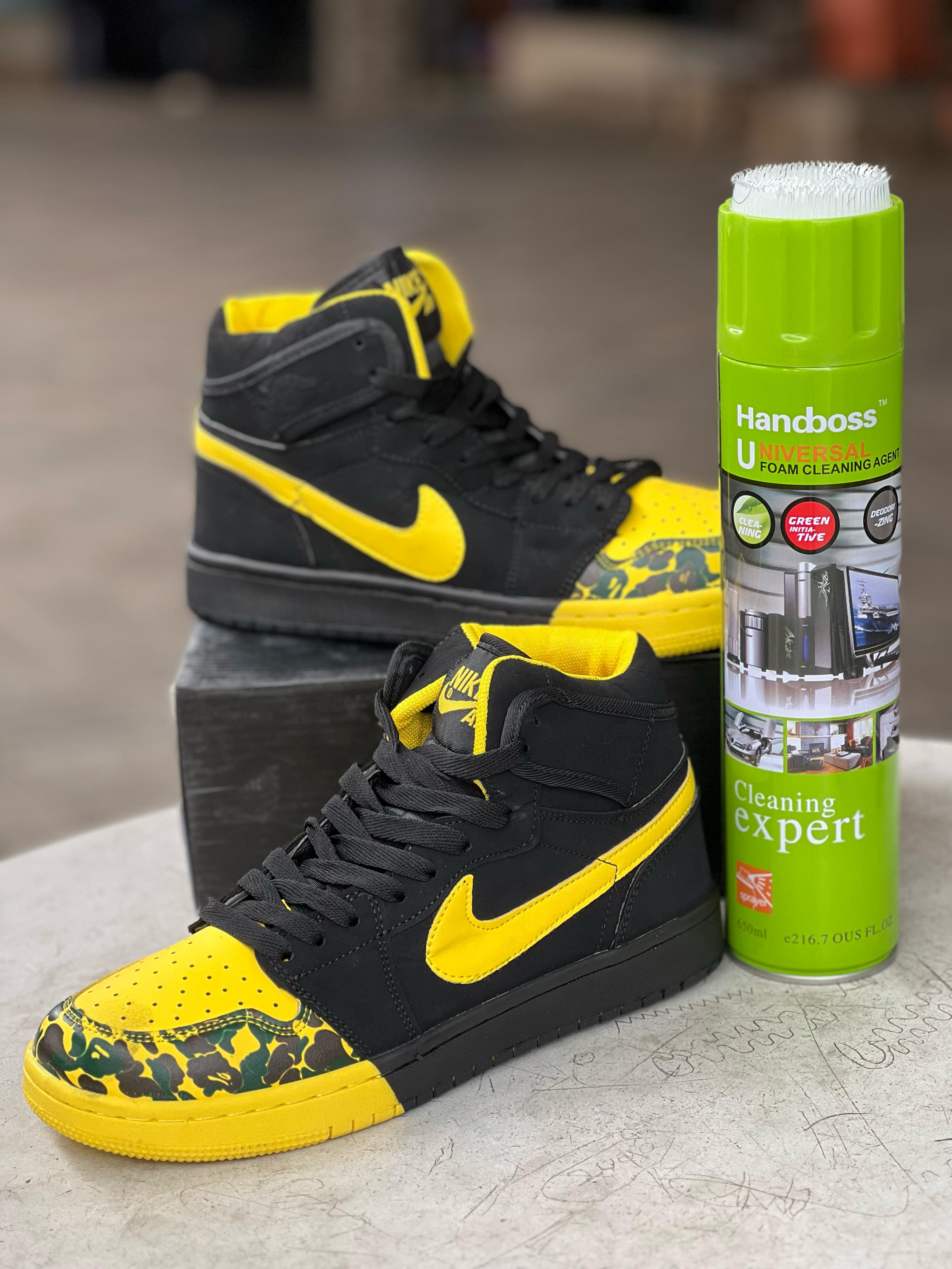 Nike Air Jordan 1 Sneakers (Black/Yellow)