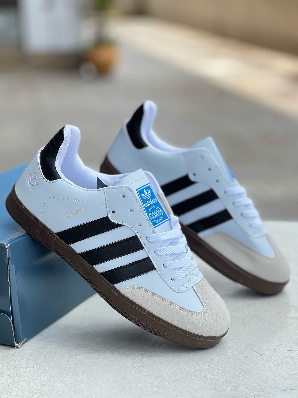 Adidas Samba Sneakers (White/Black)