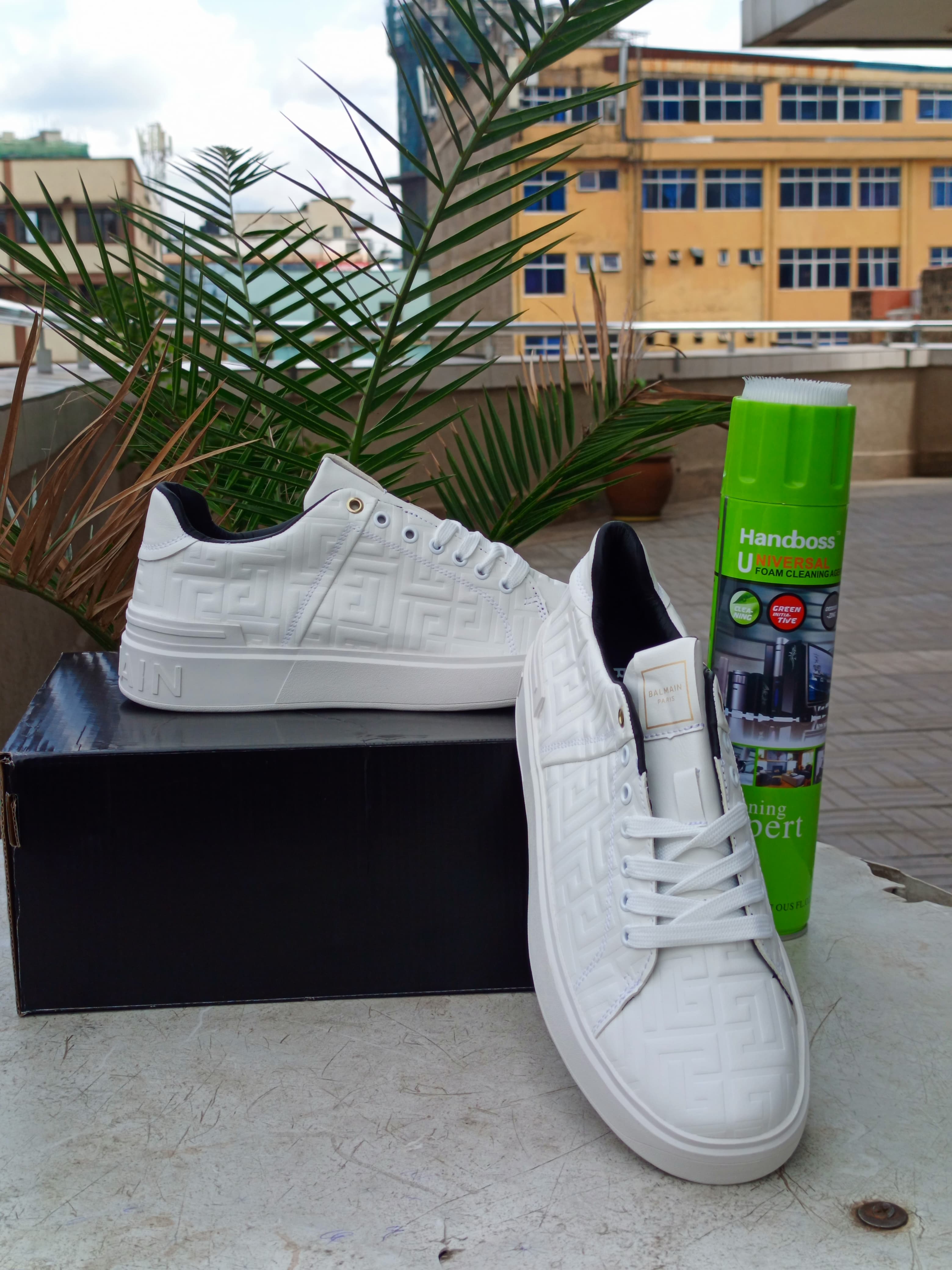 Balmain Monogram B-Court Sneakers