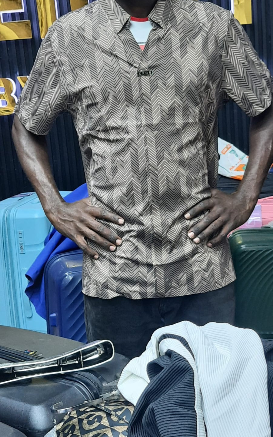 Mens Stretcher Shirt Patterned