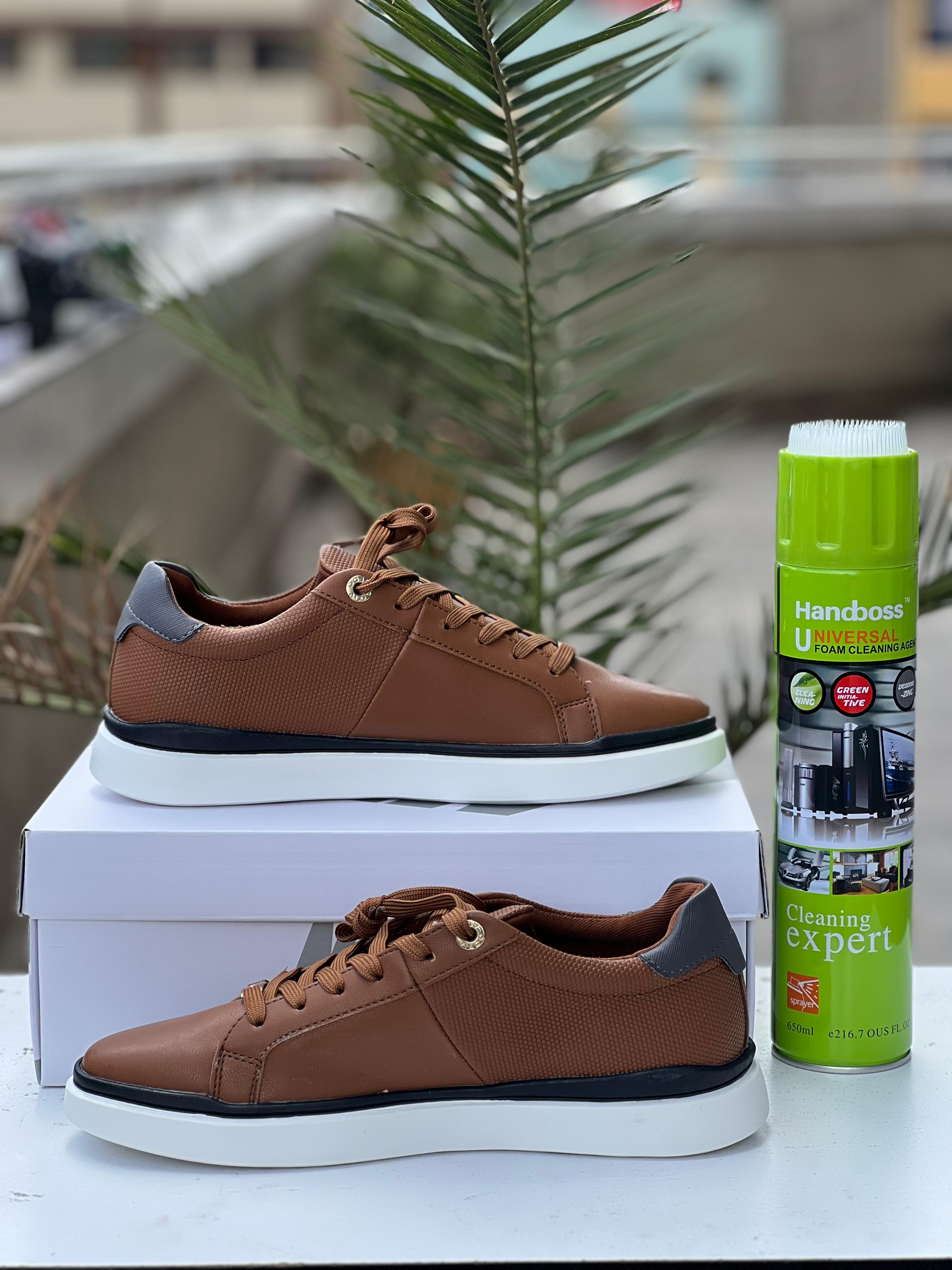 Andu Men's Tan Brown Casual Lifestyle Sneakers