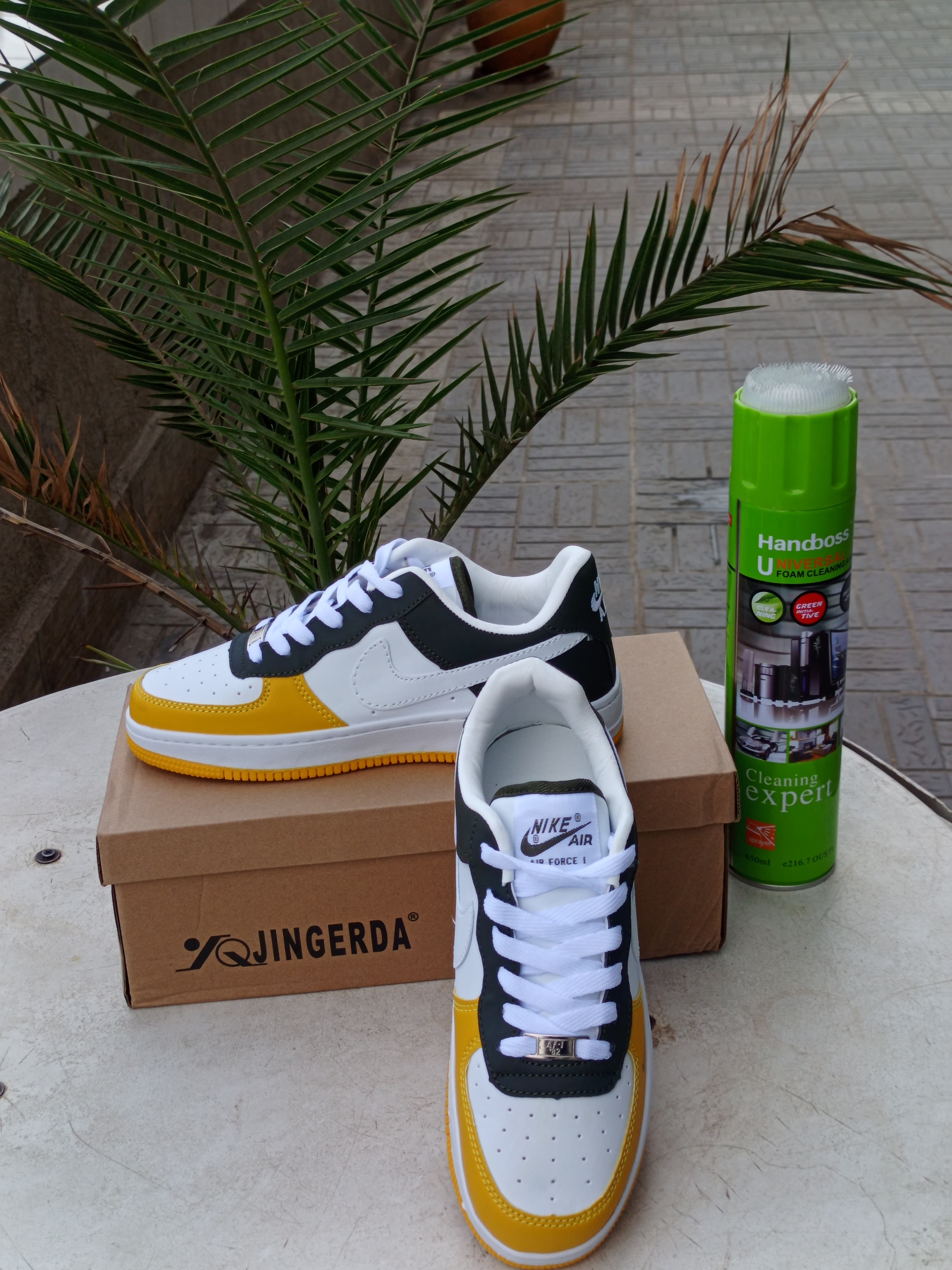 Air Force Sneakers Black, Yellow & White