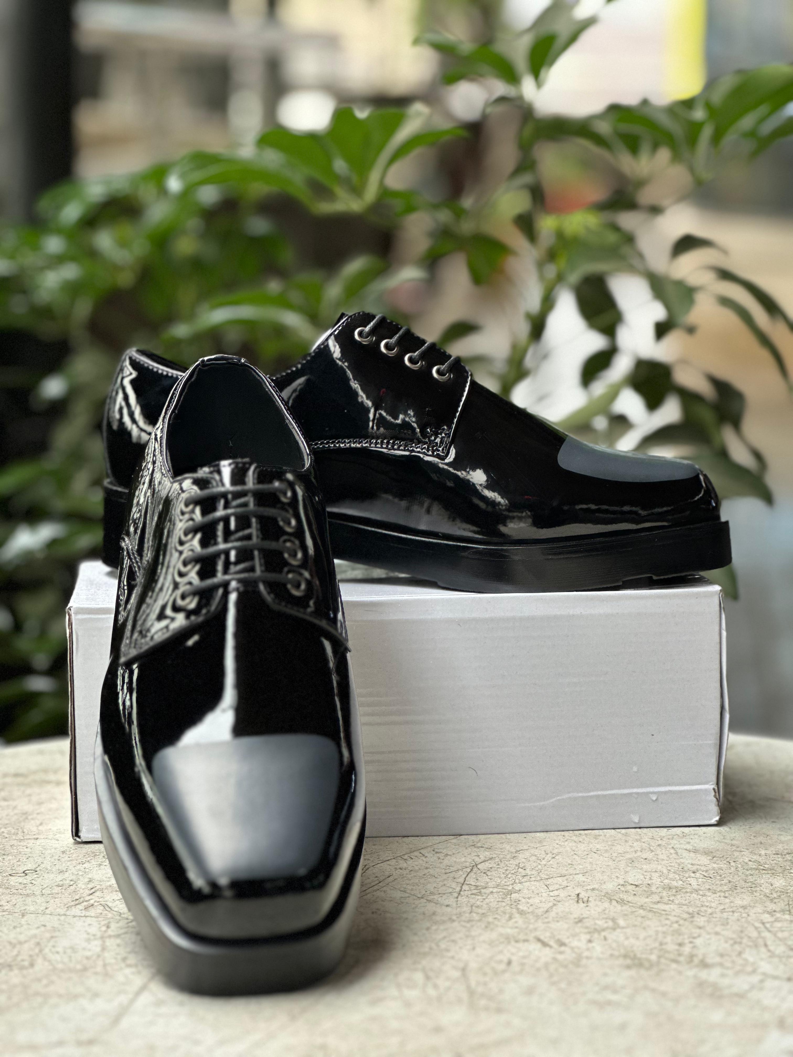 Givenchy Black Chunky Sole Derby Shoes