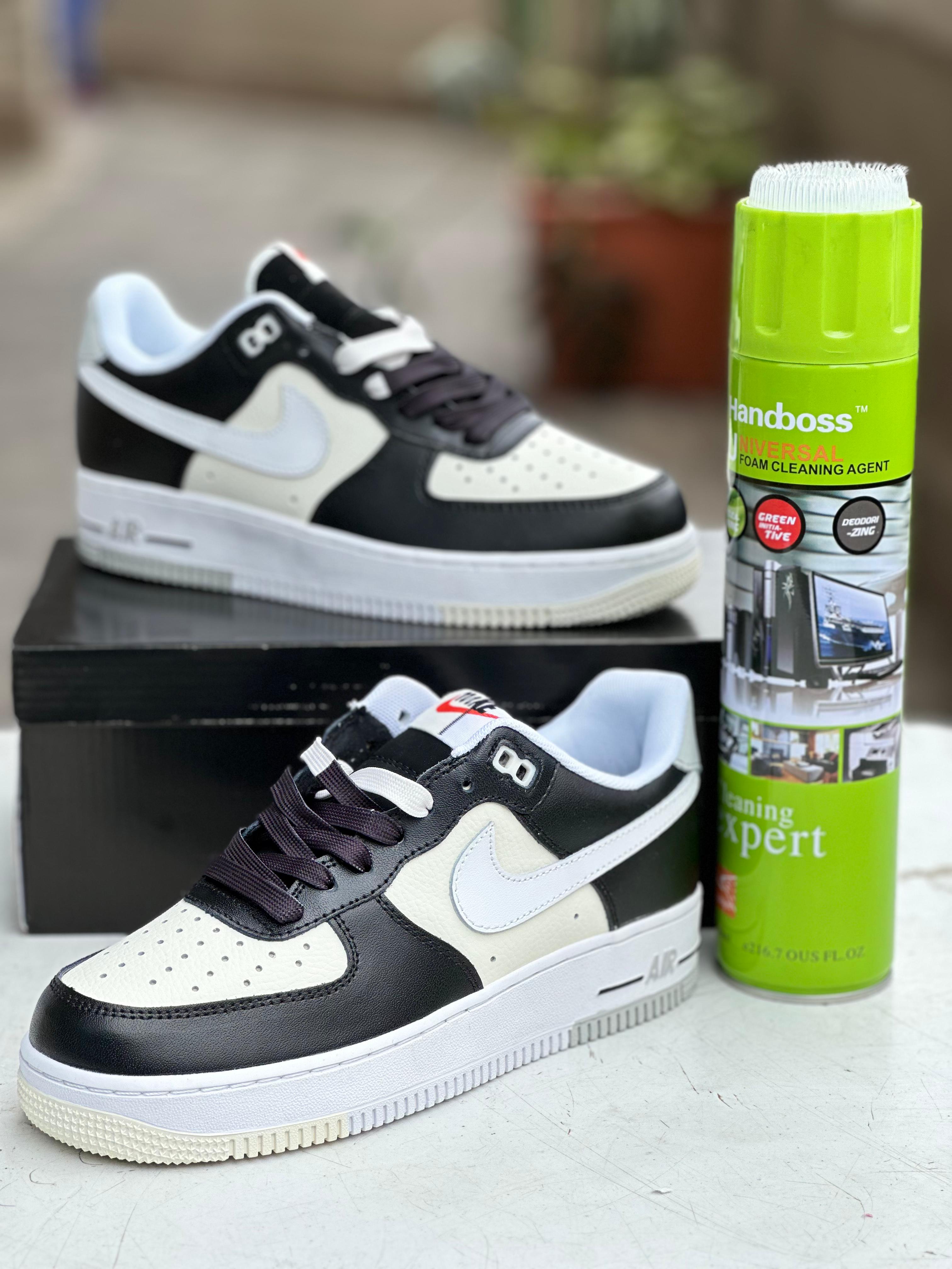 Nike Air Force 1 Low – Black ,cream & White Classic Edition