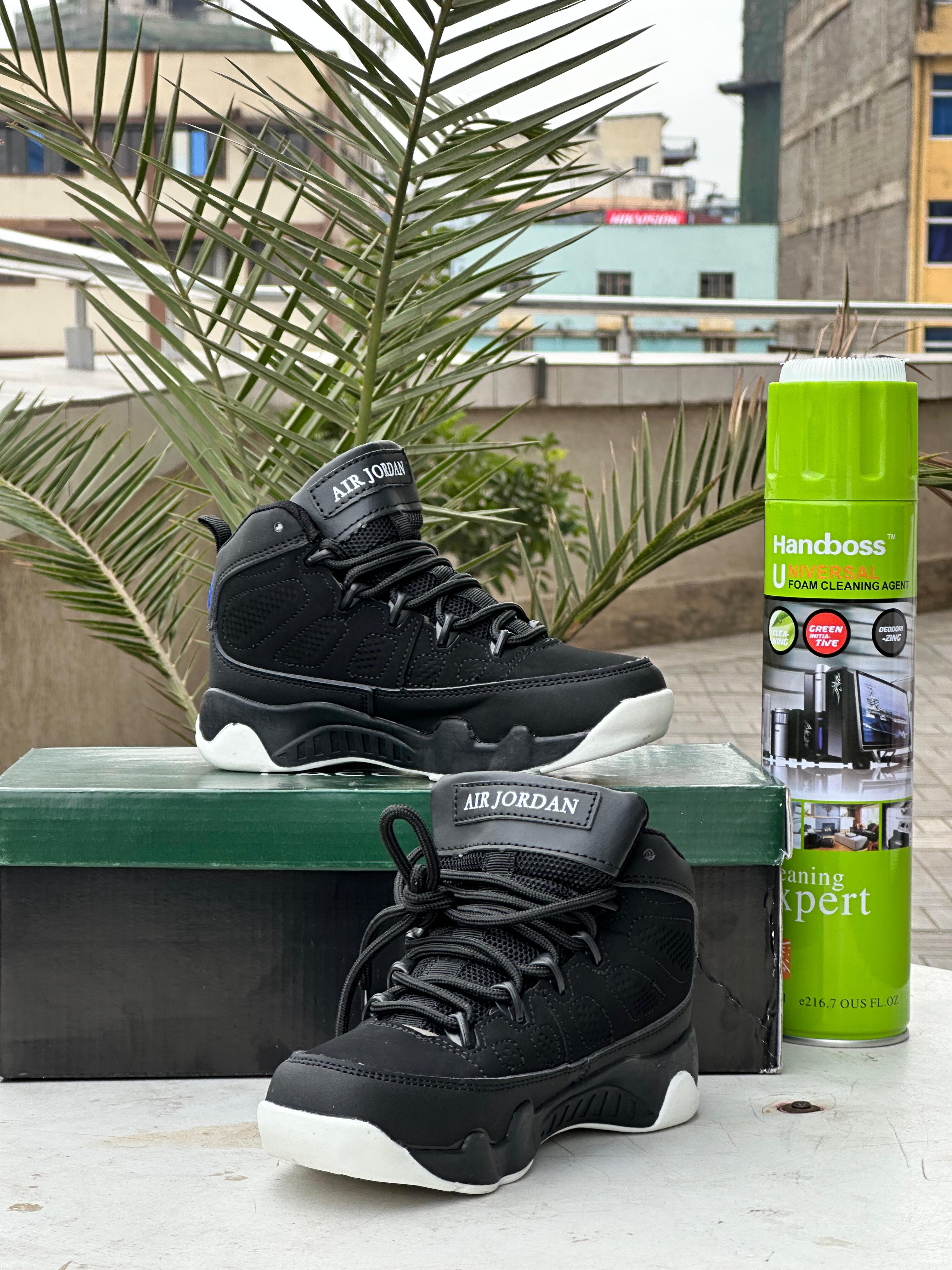 Air Jordan 9 Retro kids – Triple Black with White Sole