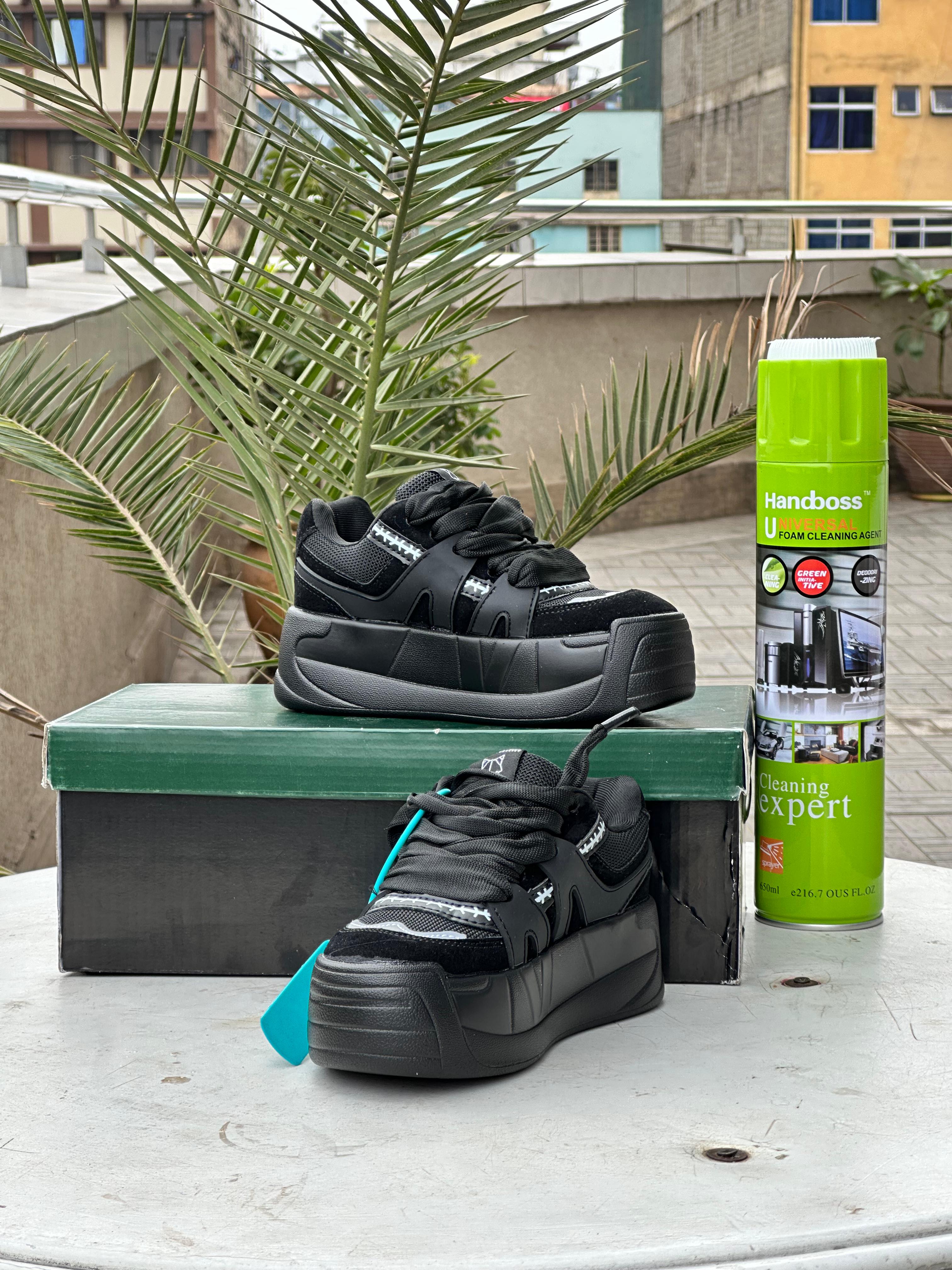 Naked Wolfe Kids Sneakers – Triple Black Edition