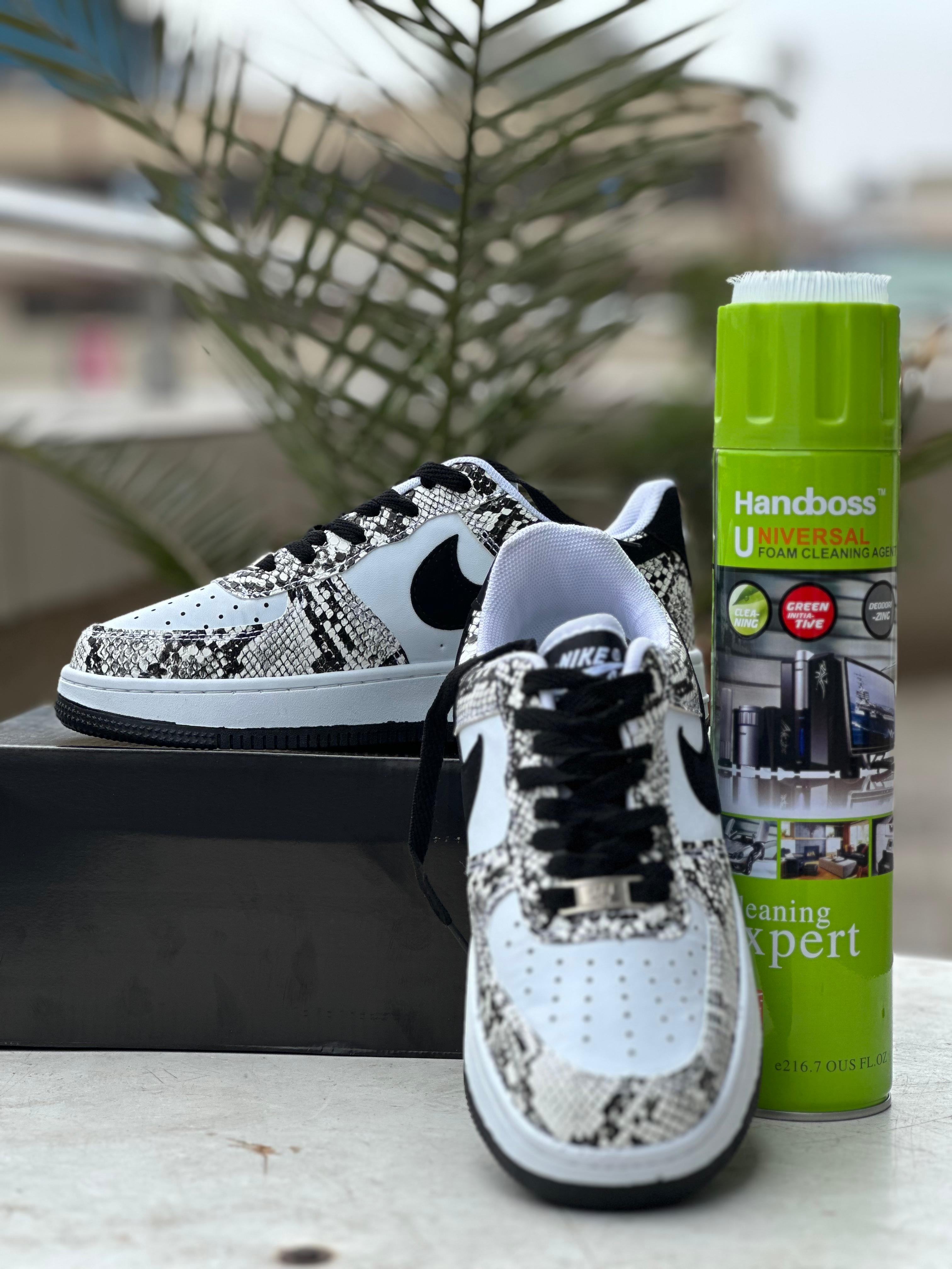 Nike Air Force 1 –Black White Python Snake Print