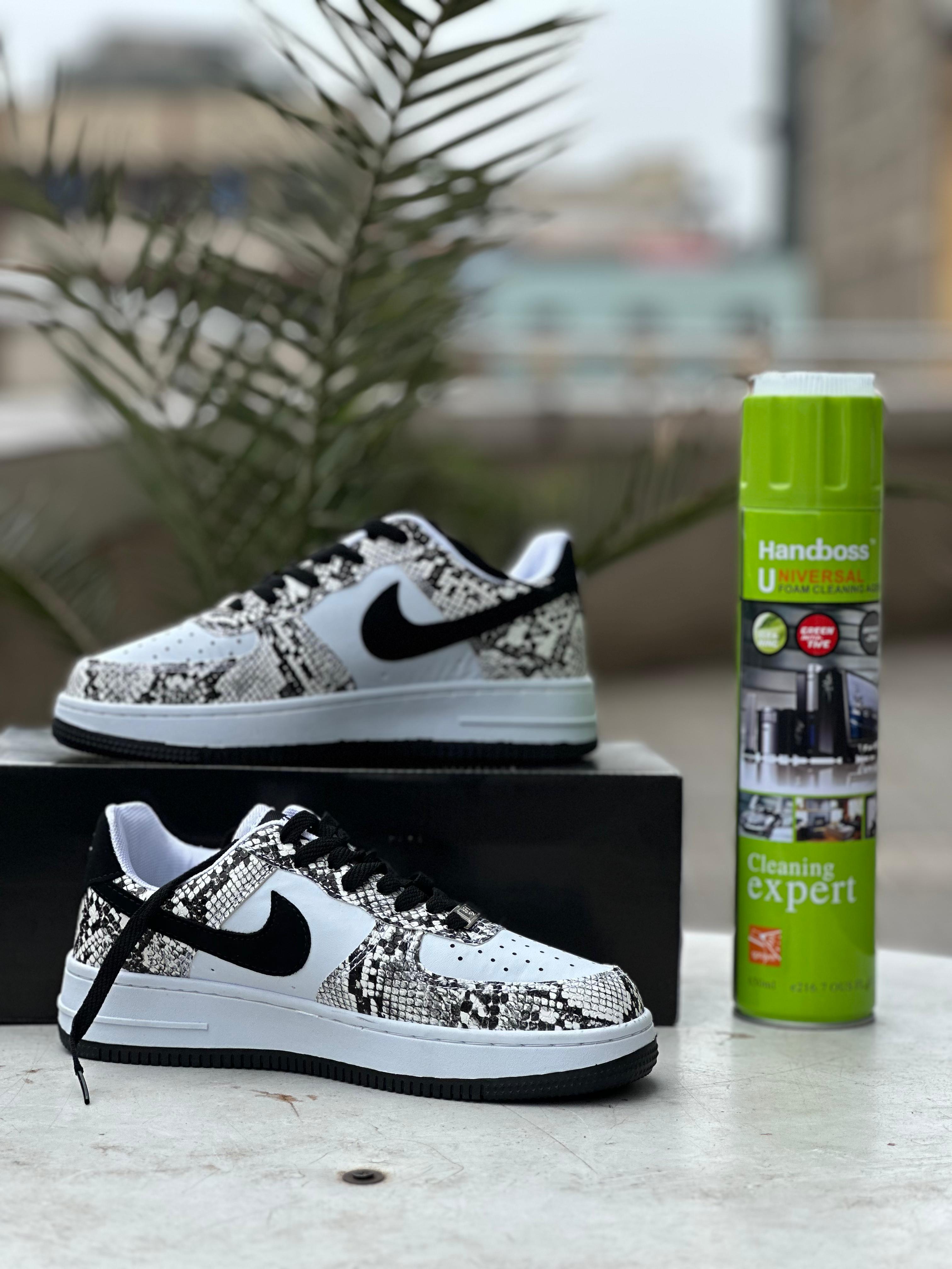 Nike Air Force 1 –Black White Python Snake Print