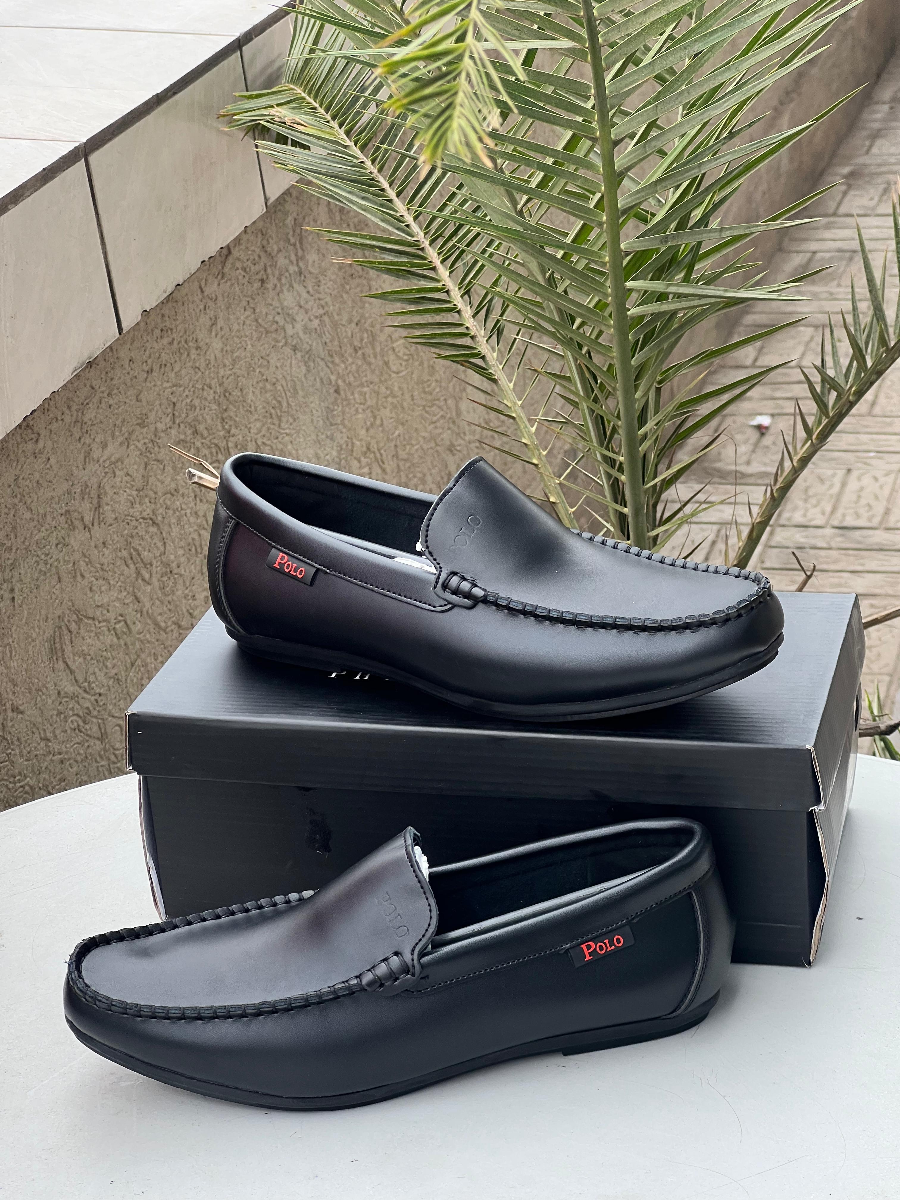 Polo Men’s Loafers – Classic Black Casual Shoes