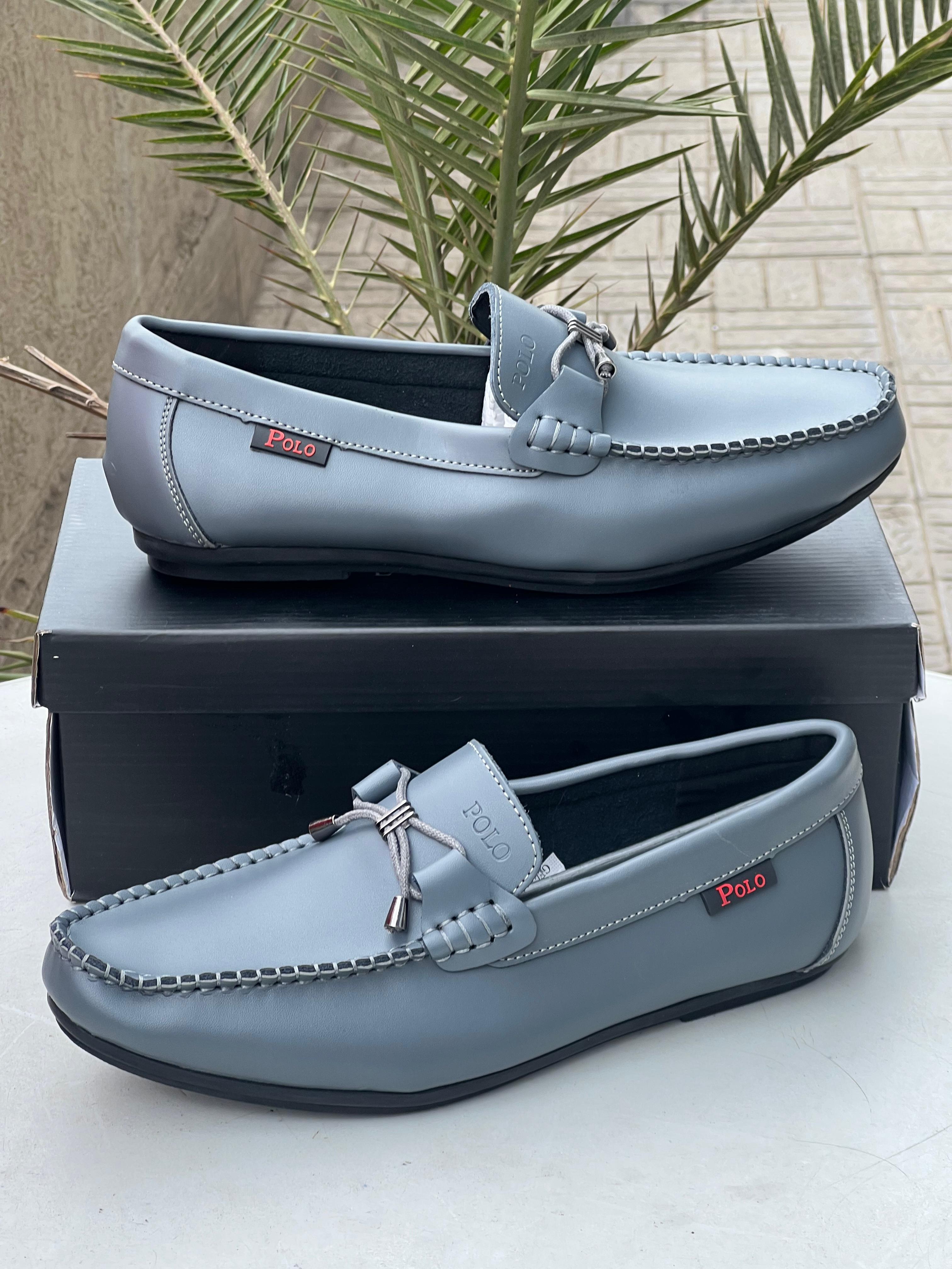 Men’s Polo  Loafers – Grey with Tassel Detailing