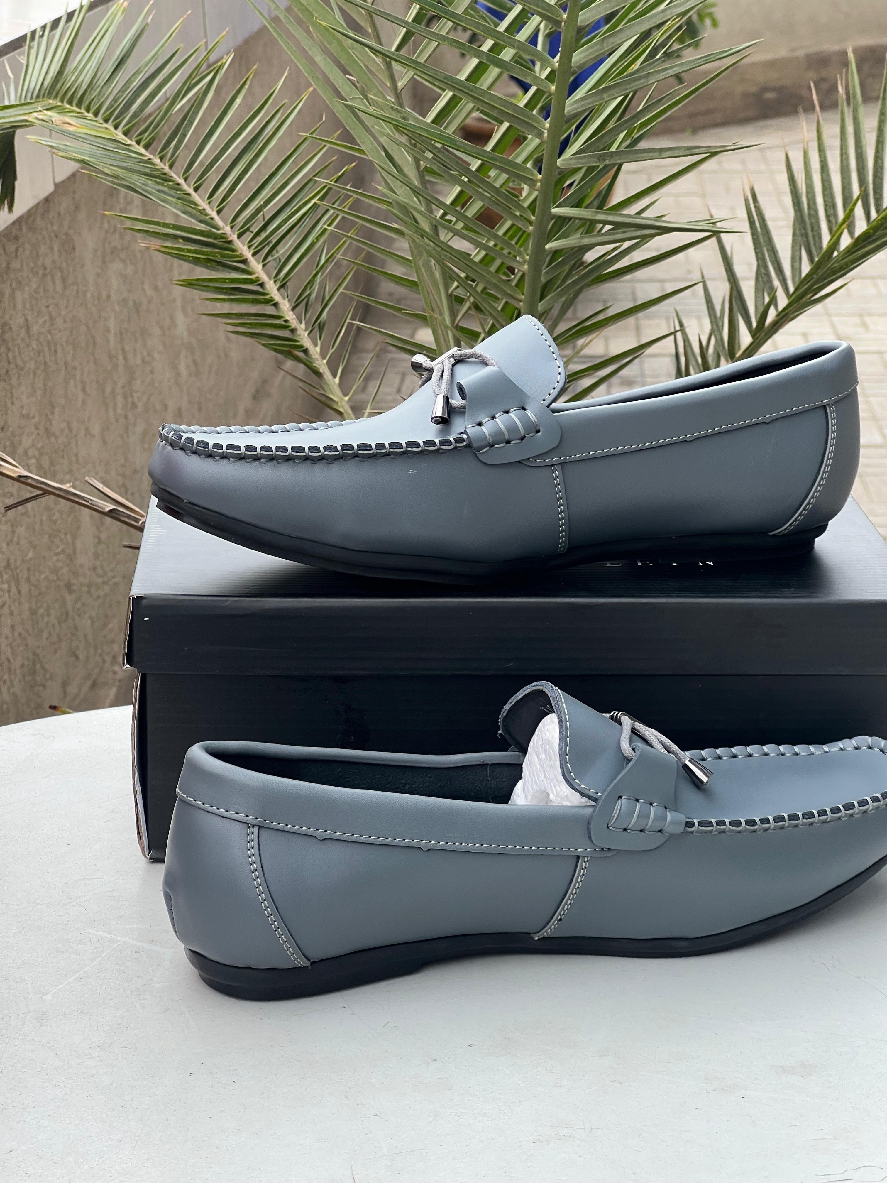 Men’s Polo  Loafers – Grey with Tassel Detailing