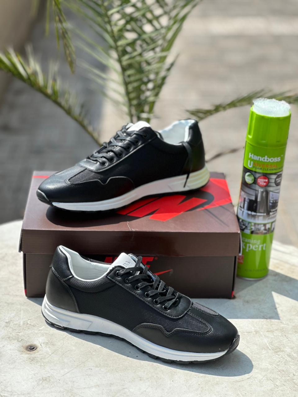 Prada Milano Casual Sneakers-- Black White