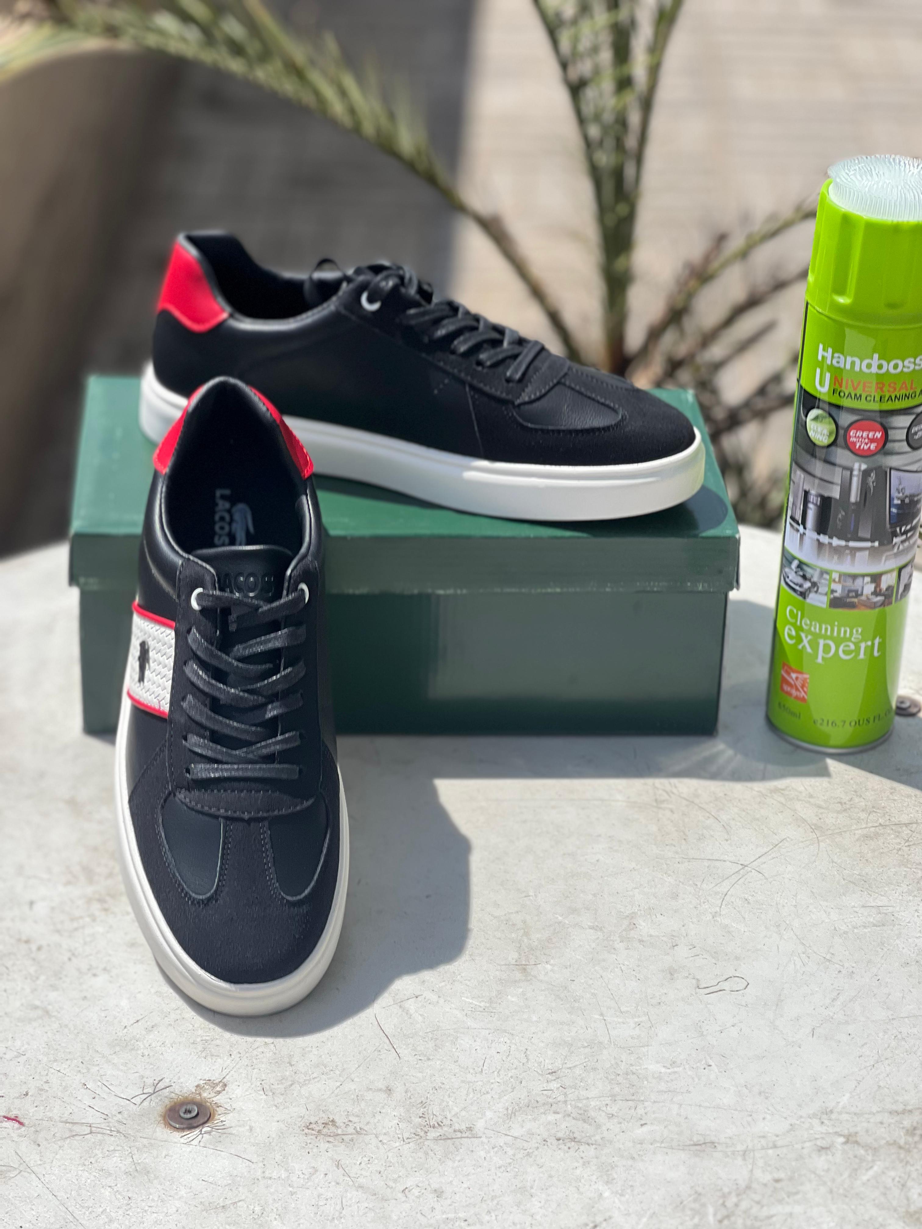 Lacoste Black Red casual sneakers
