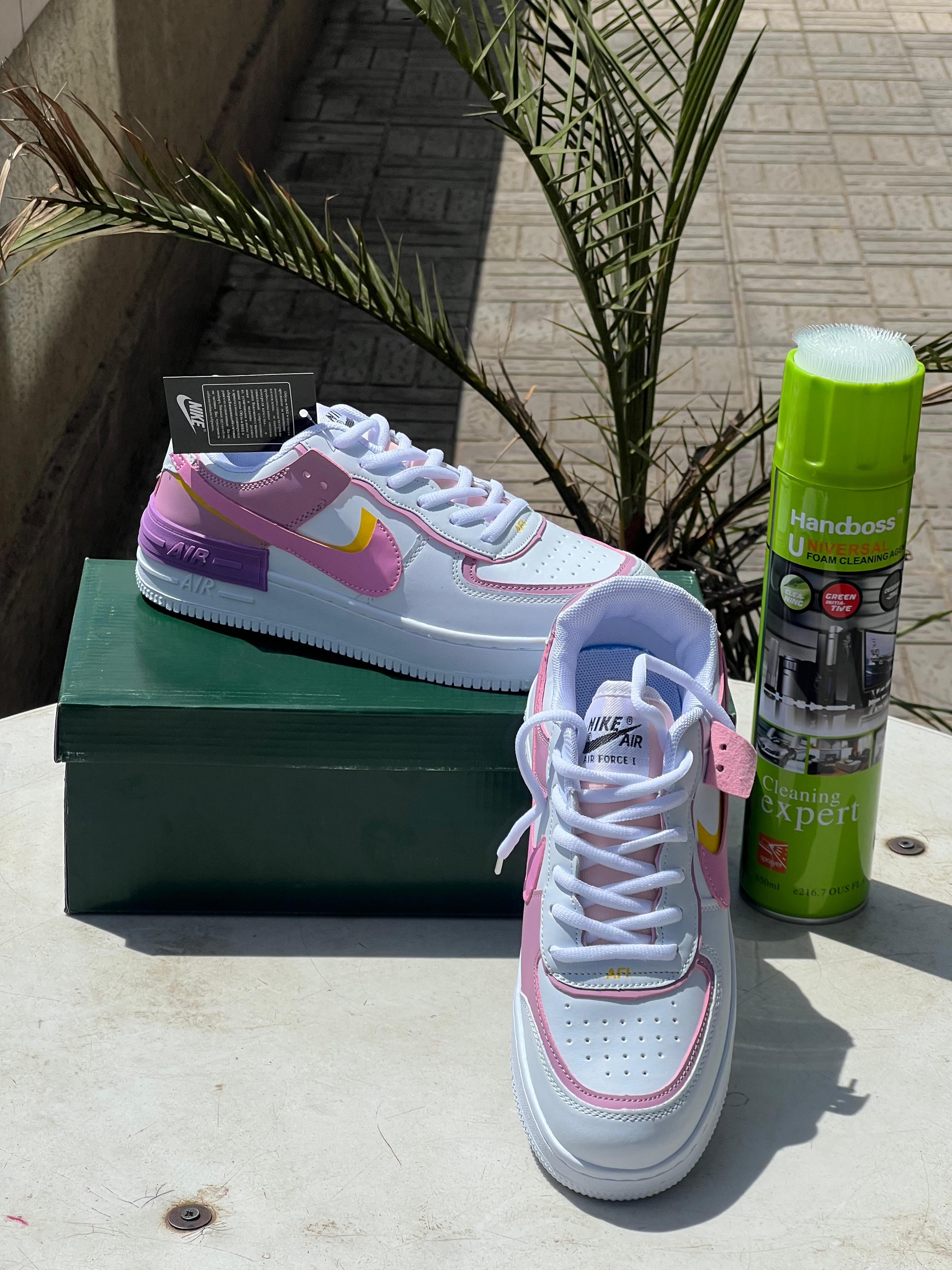 Nike Air Force 1 Shadow – White/Pink/Yellow