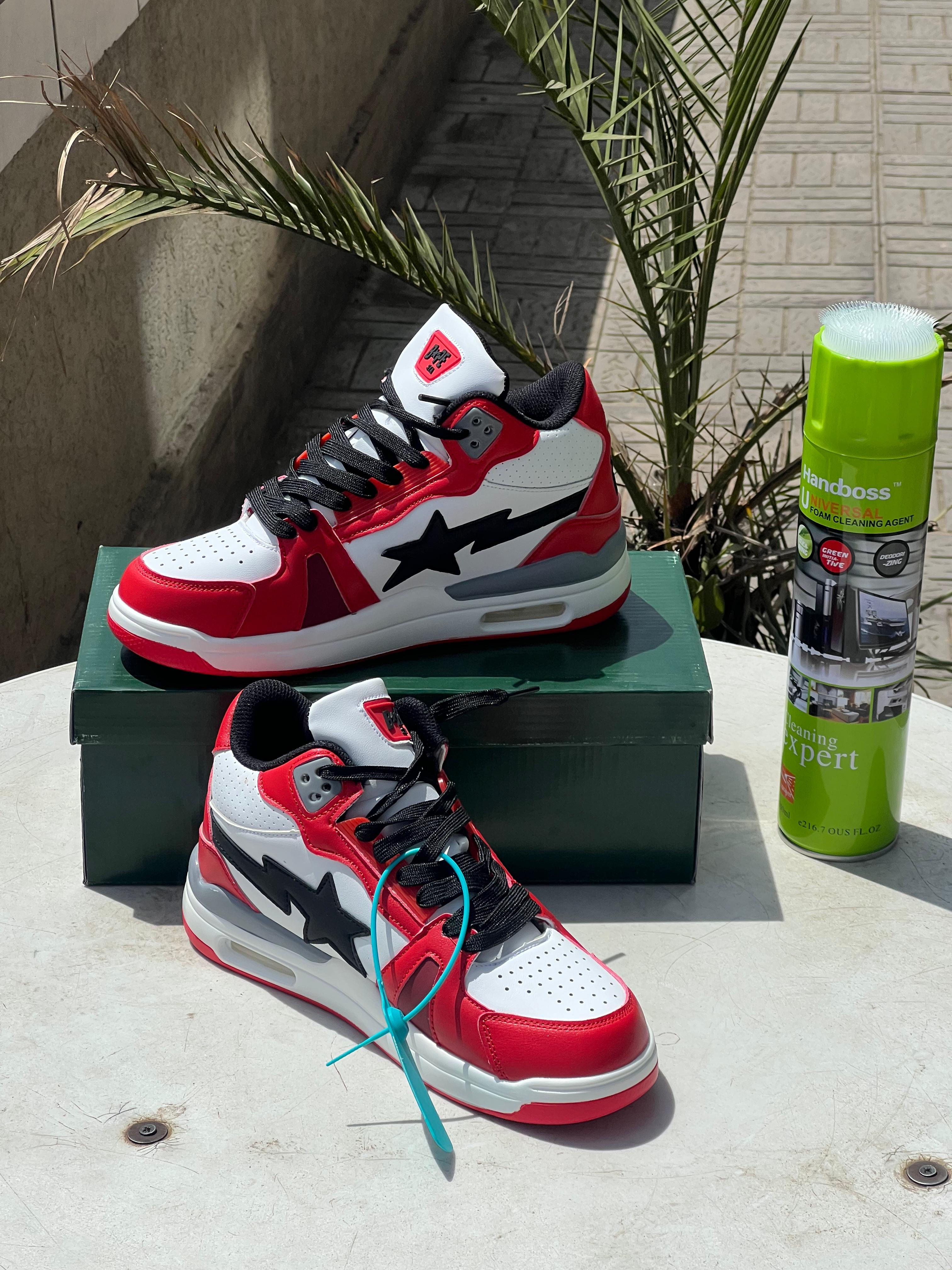 Bape Star High Cut- Red White Black