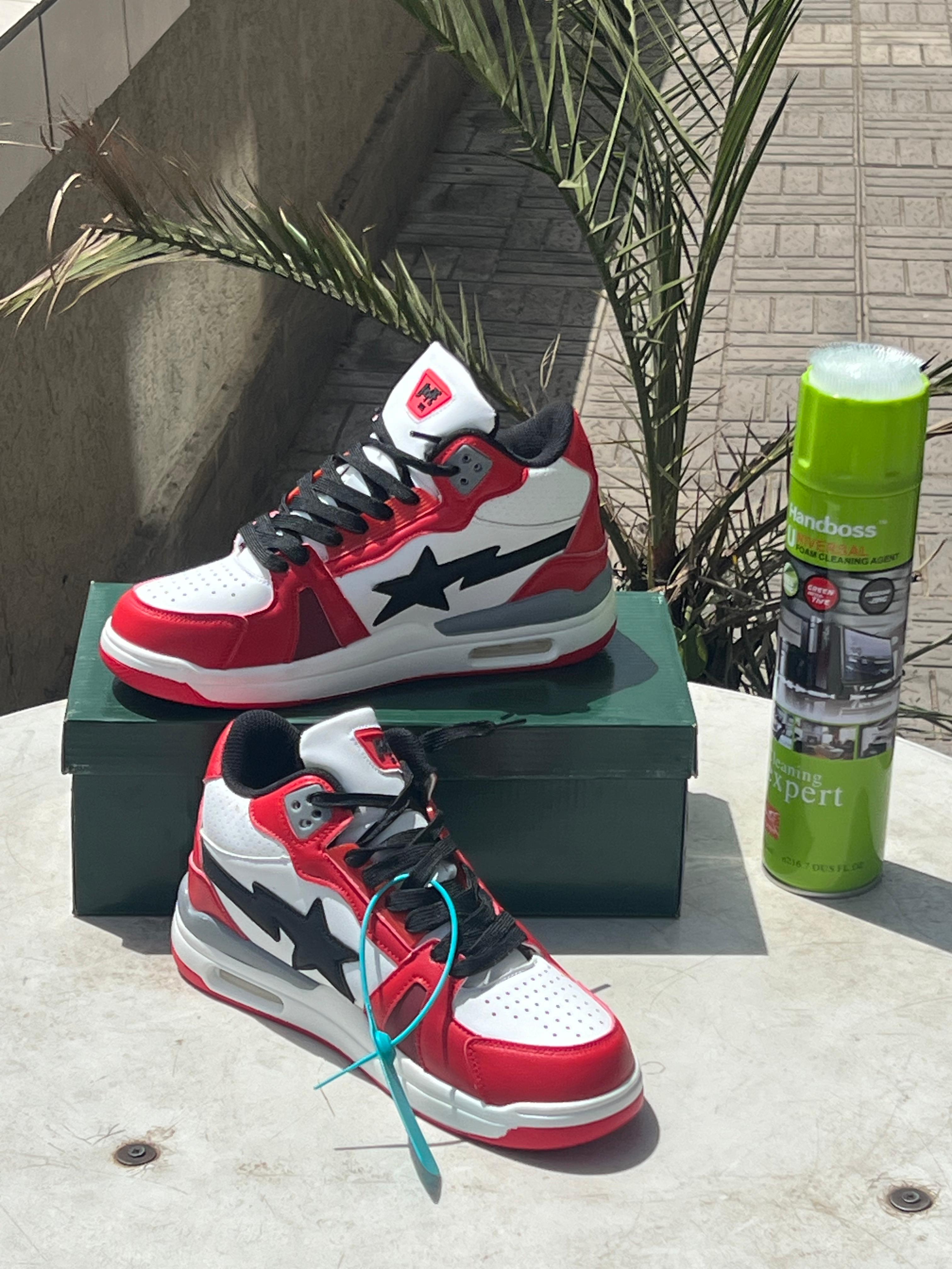 Bape Star High Cut- Red White Black