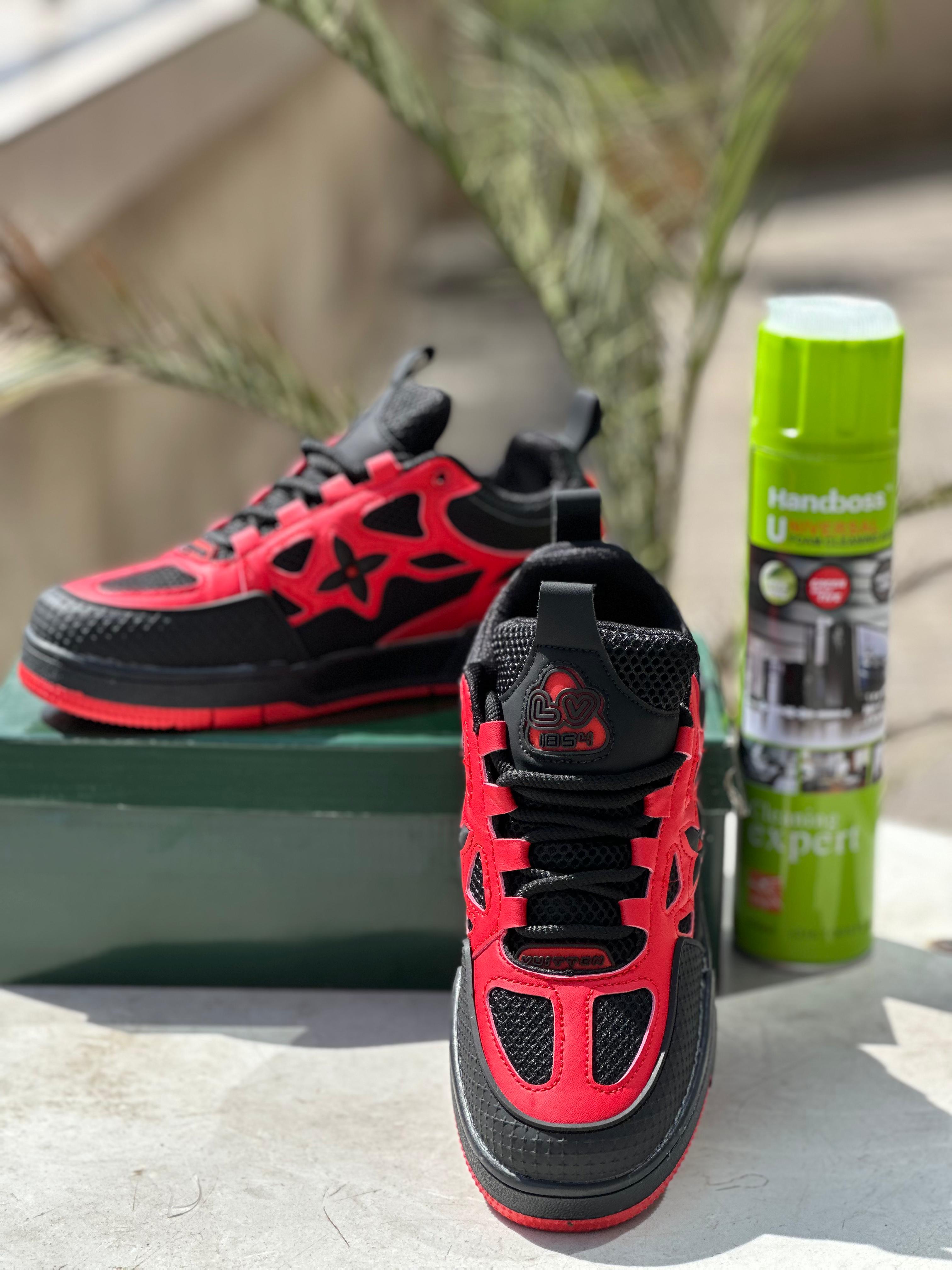 Louis Vuitton Skater Black Red Sneakers