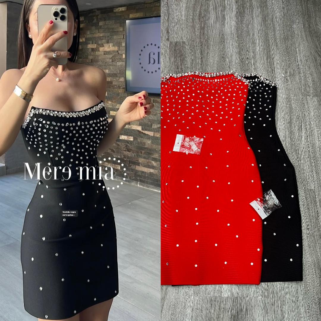 613 Starlight Sprinkles Rhinestone Bodycon Dress