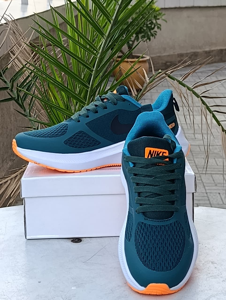 Nike Pegasus-Teal Blue and Orange Accents