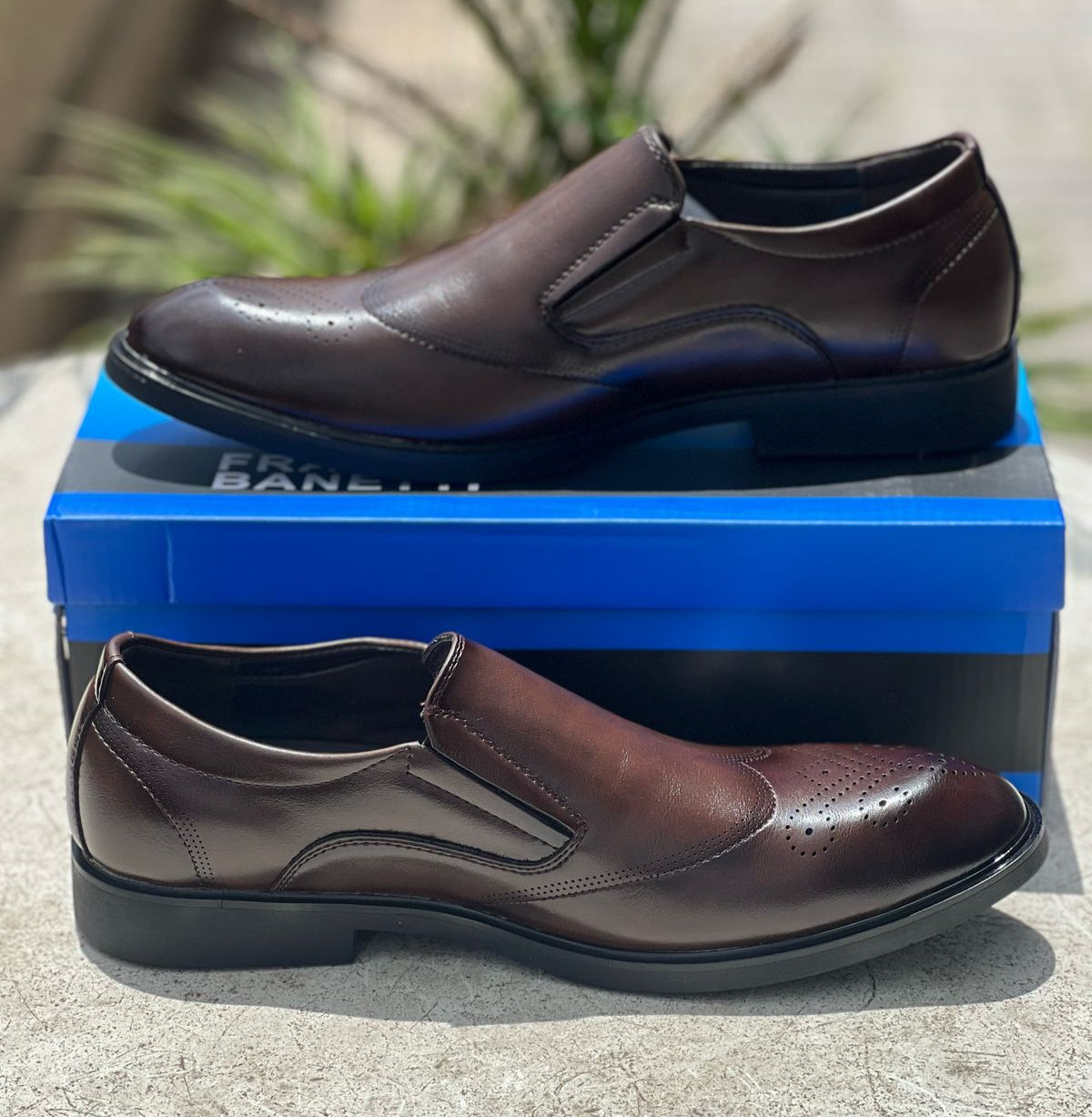 Franco Banetti Classic Leather Slip-On Dress Shoes
