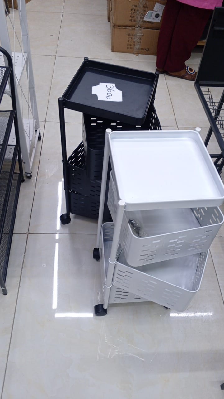 Rotating Storage Rack Organizer -3 Tier