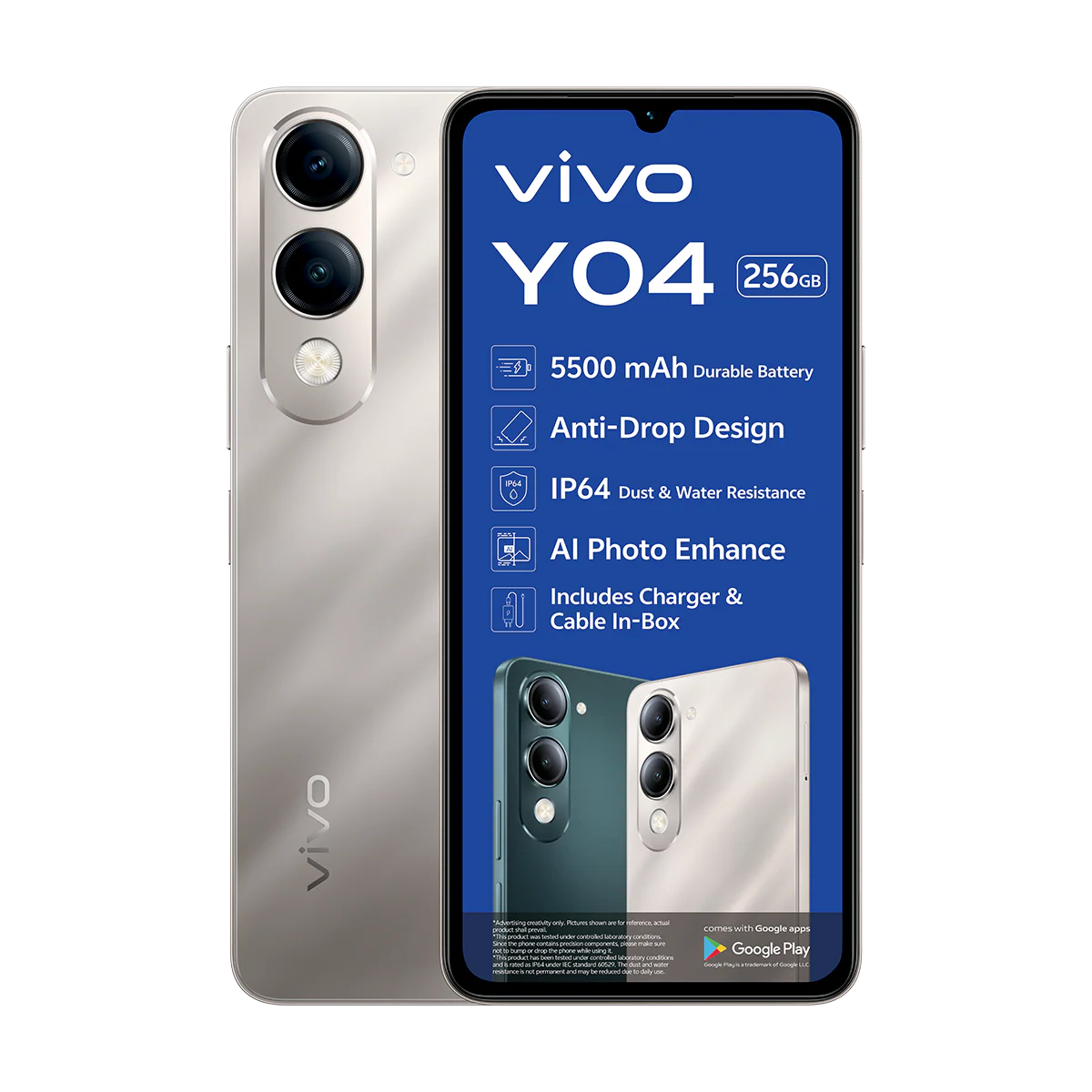 Vivo Y04 Smartphone – 4GB RAM, 64GB Storage