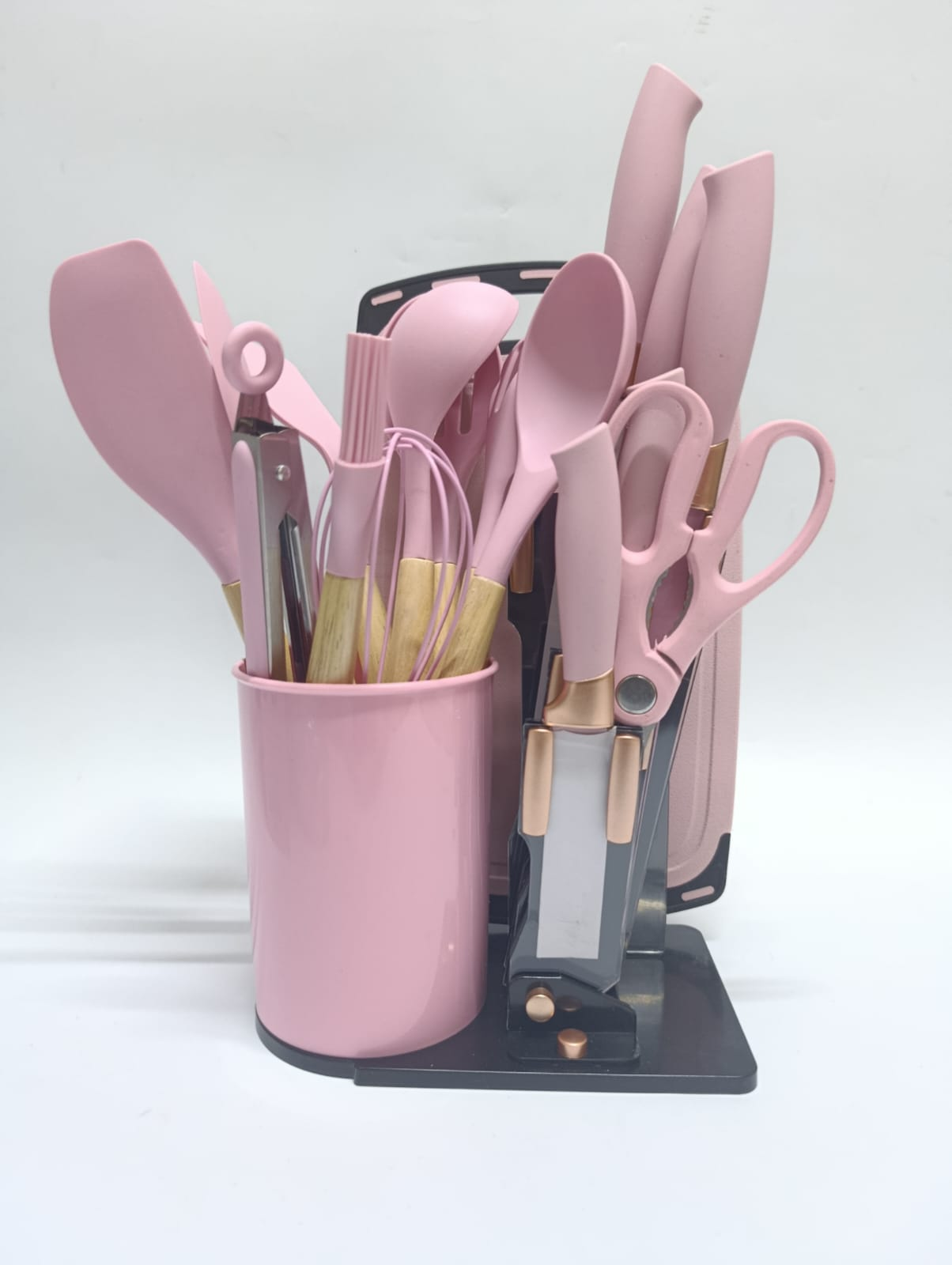 19-Piece Silicone Kitchen Utensils and Knife Set