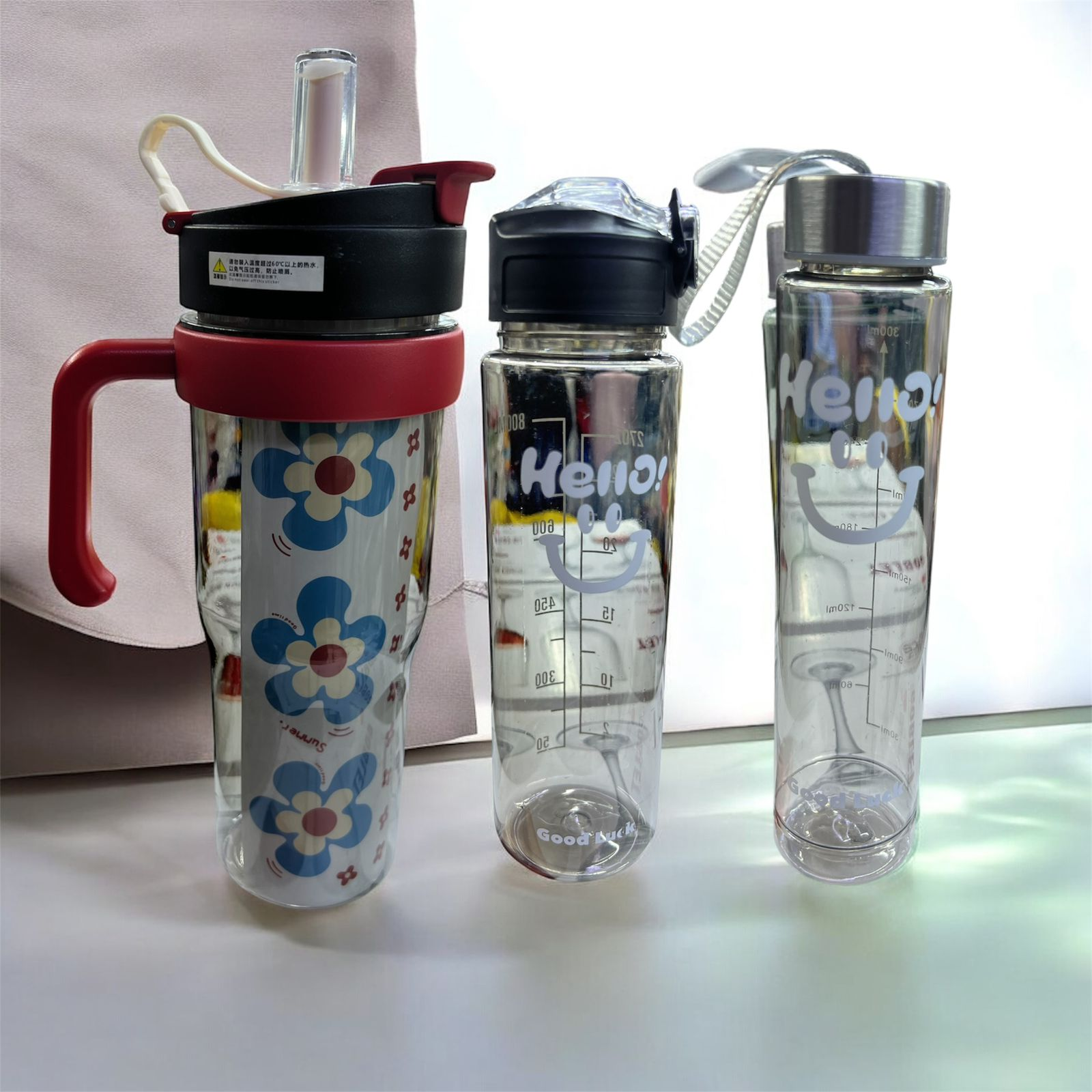 Assorted Water Bottle Set (3-Piece)
