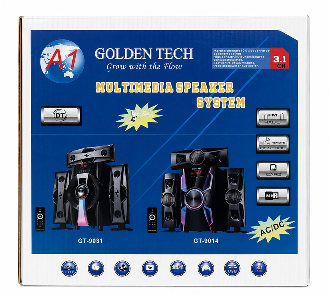 Golden Tech GT-9014 3.1CH Multimedia Speaker System