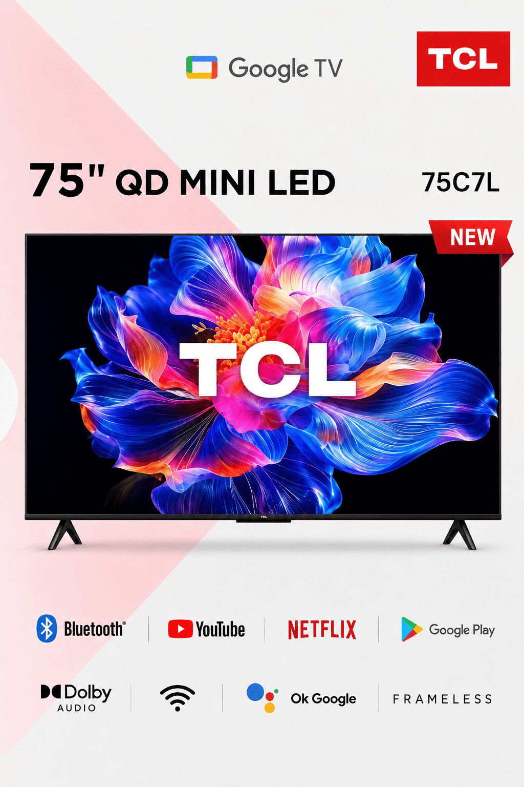 TCL 75C7L 75-Inch QD Mini LED 4K Google TV