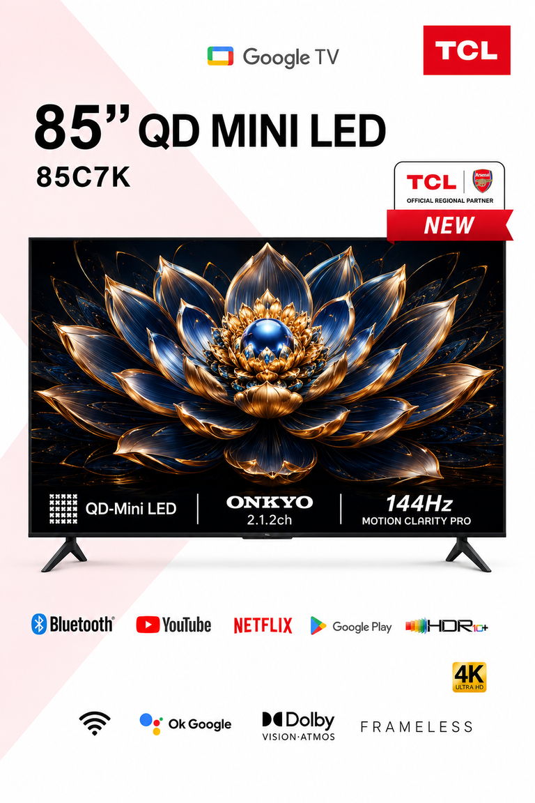 TCL 85C7K 85-Inch QD Mini LED 4K Google TV