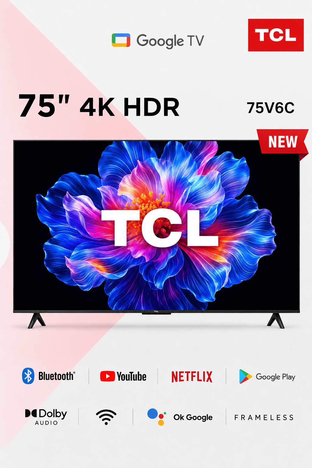 TCL 75V6C 75-Inch 4K HDR Google TV