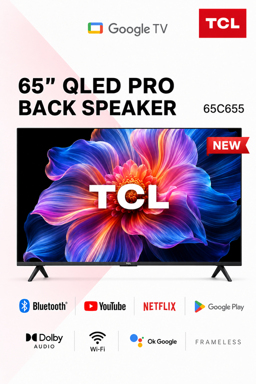 TCL 65C655 65 Inch QLED Pro Google TV
