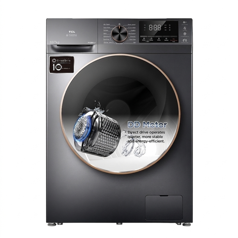 TCL 10/7KG Front Load Wash & Dry Washing Machine