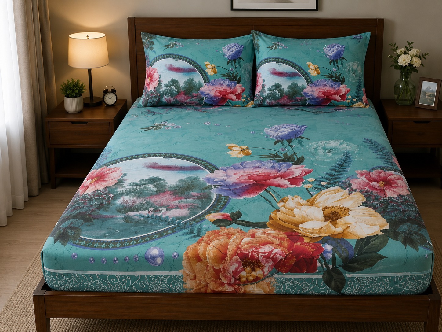 8 Pcs Fitted Bedsheet Set