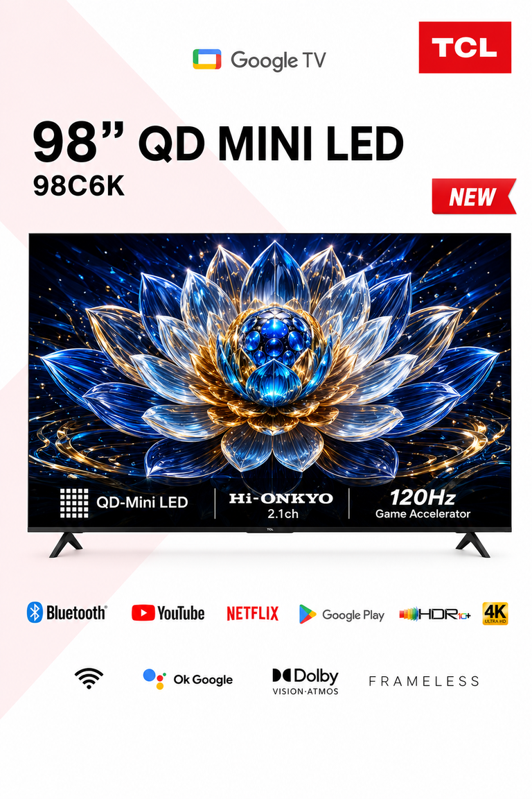 TCL 98C6K 98-Inch QD Mini LED 4K Google TV