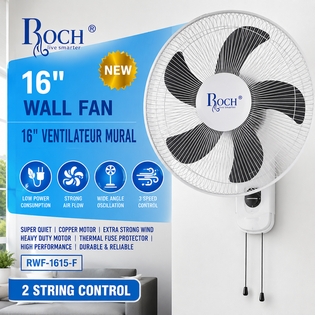 Roch RWF-1615-F 16” Wall Fan
