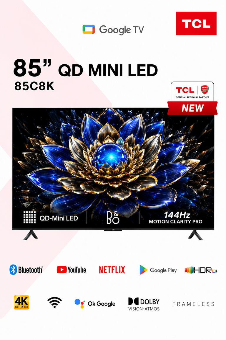 TCL 85C8K 85-Inch QD Mini LED 4K Google TV