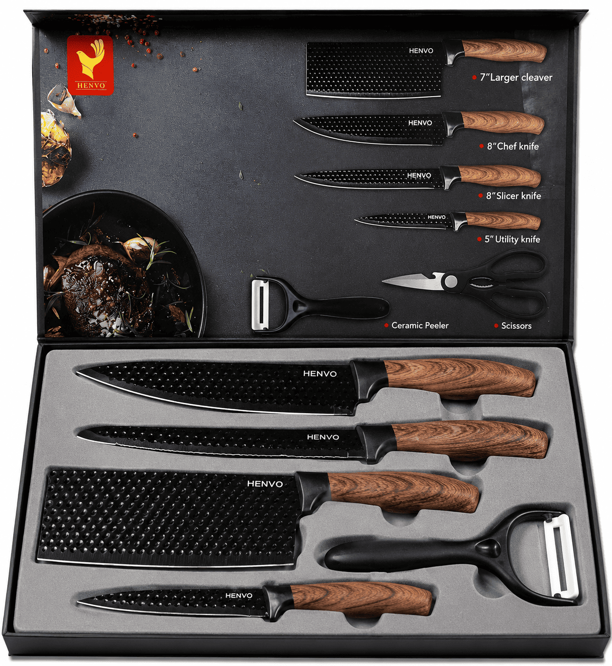 Henvo 7-Piece Kitchen Knife Set (ER-009)