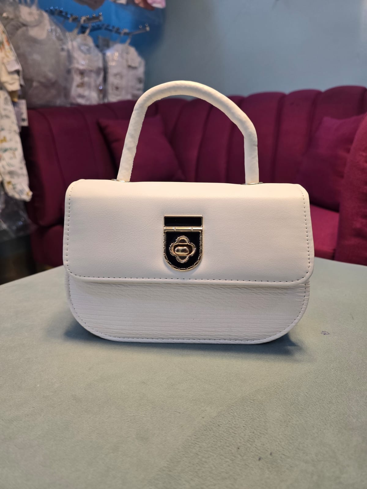 Mini Structured Top Handle Bag