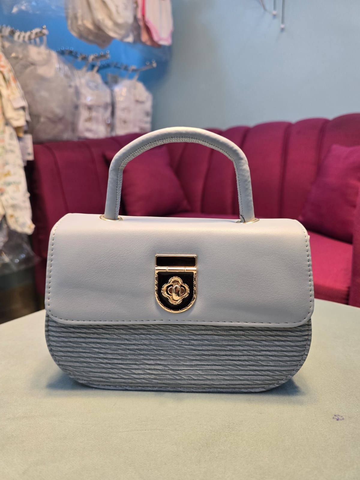 Mini Structured Top Handle Bag