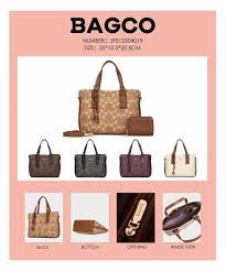 BAGCO  Monogram Signature Business Tote