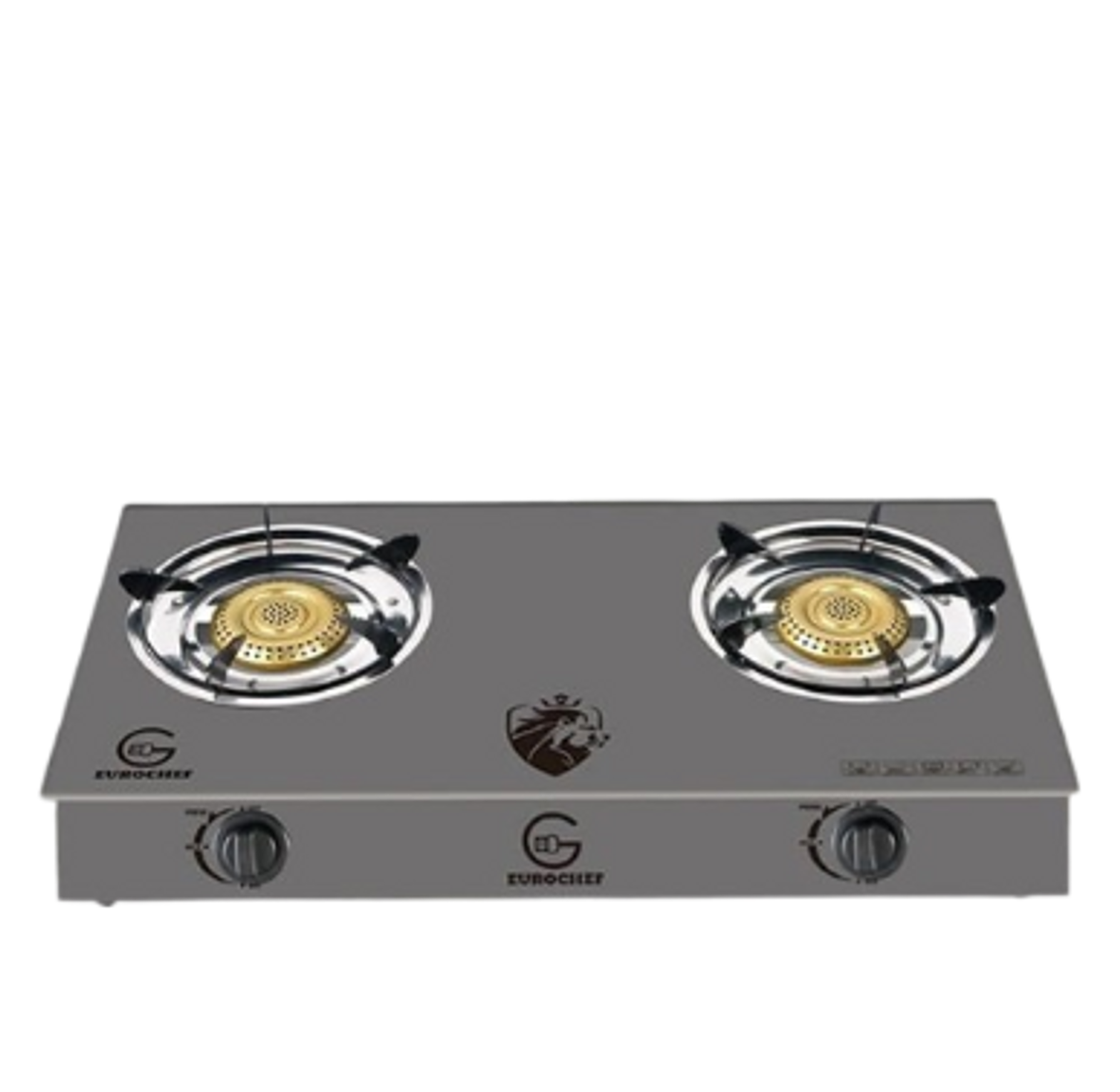 Cooktop. Eurochef Quality Gas Cooker With A Glass Top-two Burners
