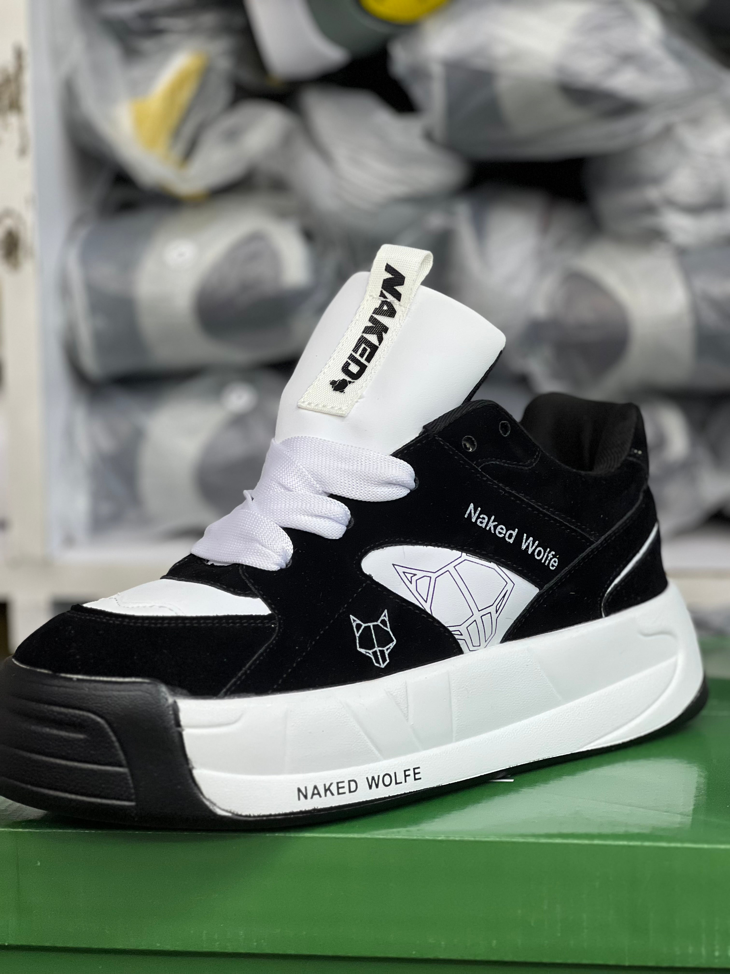 Naked Wolfe Sneakers - Black/White | Hii Style by Shiquo