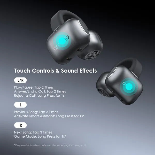 oraimo OpenSnap N Clip-On Open-Ear True Wireless Earbuds OPN-373